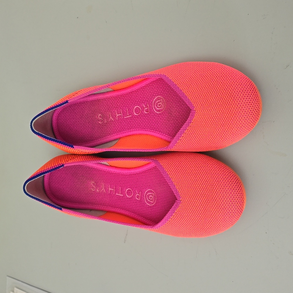 Rothys tropical pink flats size 5